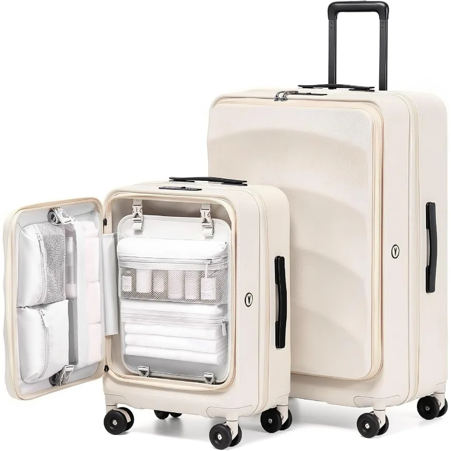 Expandable Hard Shell Luggage Set - Ensemble de bagages extensibles à ouverture