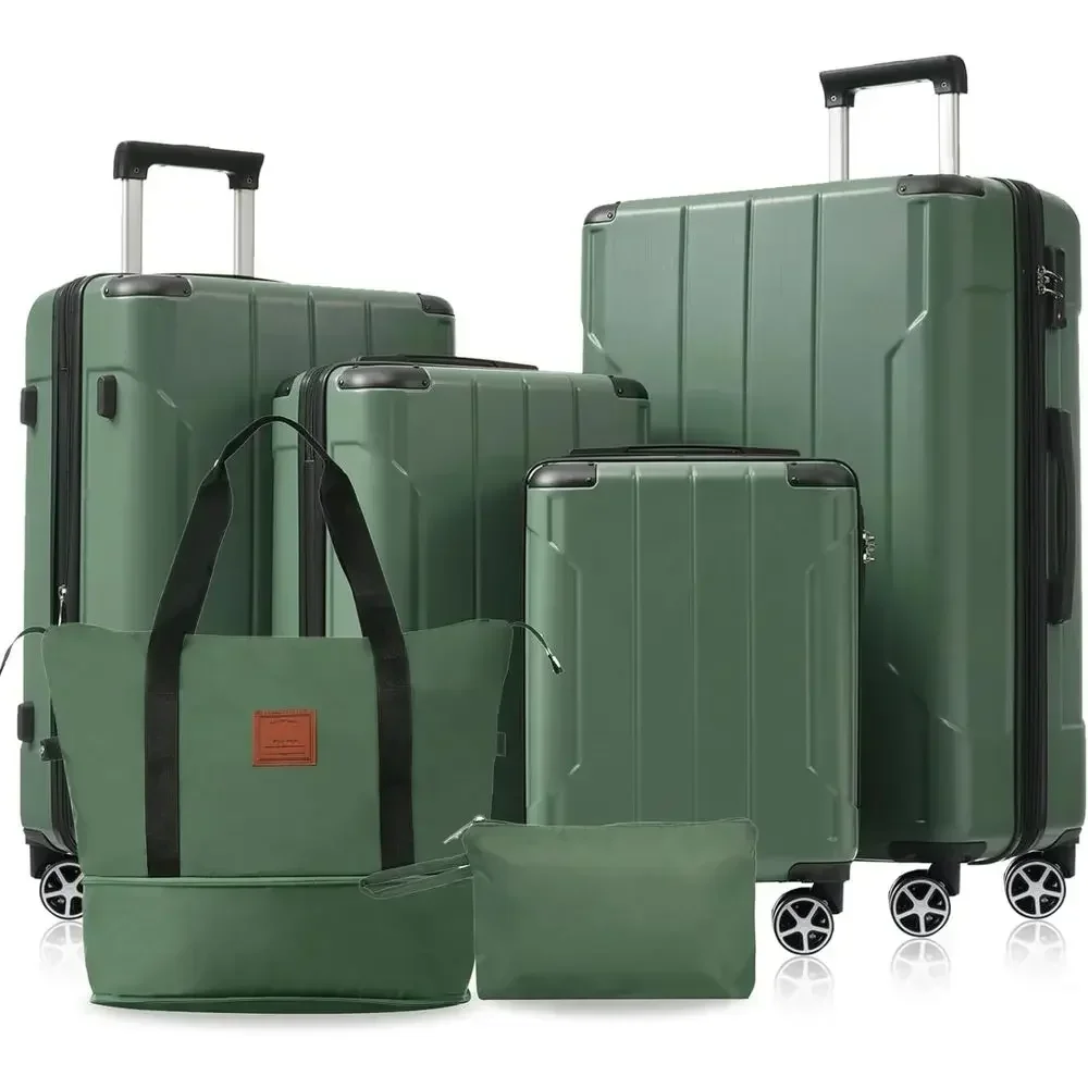Expandable Hard Shell Luggage Set - Ensemble de 6 valises rigides extensibles