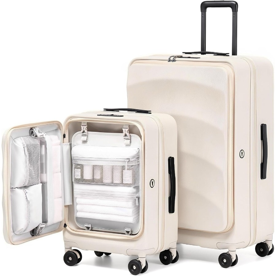 Expandable Hard Shell Luggage Set - Ensemble de bagages extensibles à ouverture