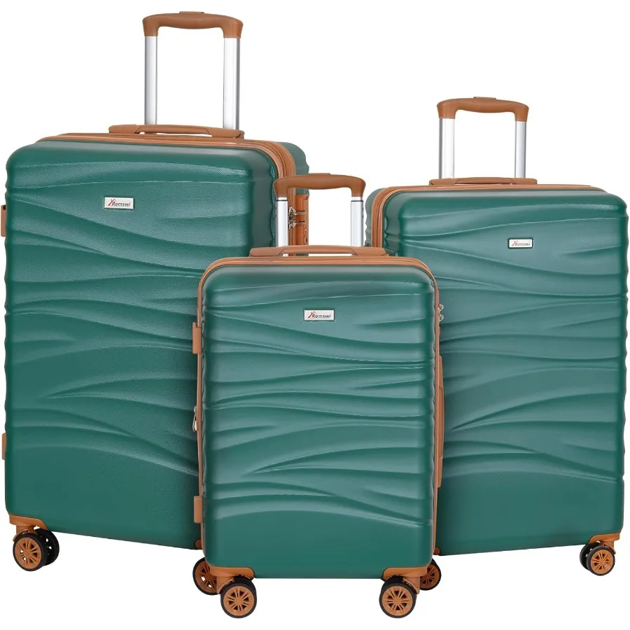 Expandable Hard Shell Luggage Set - Ensemble de 3 valises rigides extensibles