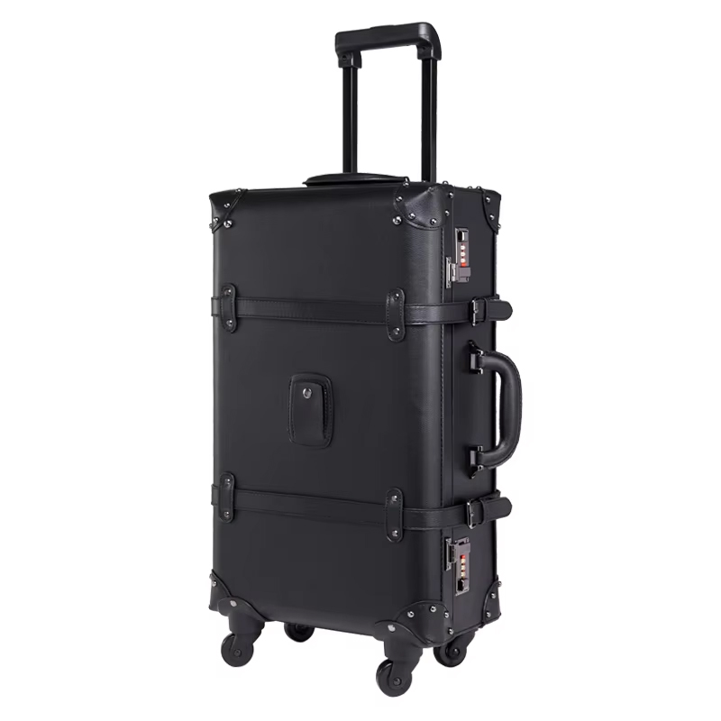 Nouveau rétro bagages roulants - Retro Vintage Trunk Suitcase avis et prix